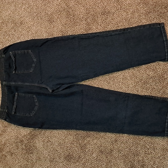 Blair Women's Elastic Waist Zip Up Blue Jeans 14P - Picture 6 of 7